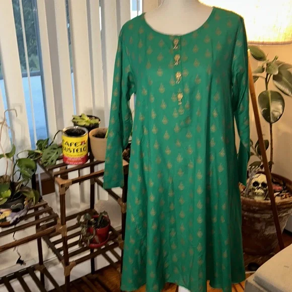 Pakistani/Punjab Salwar. Never worn, green and yellow. Size Large. - Picture 4 of 4